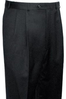 Super Quality Dress Slacks / TrousersSuper Quality Dress Slacks / Trousers Dark Grey Pleated Pre-Cuffed Bottoms Pants Unhemmed Unfinished Bottom