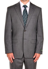 Mix And Match Suits Steel Grey Dress Suit Separates Portly CUT Executive Fit Suit - Mens Portly Suit