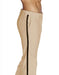 Men'S Classic Fit Khaki ~ Tan With Black Satin Stripe Flat Front Poly/Rayon Solid Tuxedo Pant