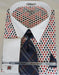 Red And Blue Triangle Pattern Colorful Men'S Dress Shirt