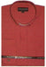 Mandarin Red Collarless Preacher Round Style / 65%Poly&35%Cotton Banded Collar Men's dress shirts