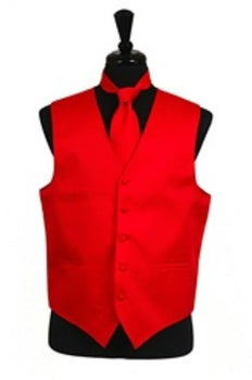 Tuxedo Vest - Wedding Vest Men's Red Horizontal Rib Pattern Vest Waistcoat - Men's Neck Ties - Mens Dress Tie - Trendy Mens Ties