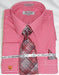 Red Colorful Men'S Gingham Dress Shirt