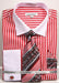 Red Stripe Pattern French Cuff Dress Shirt