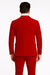 Mens Slim Fit Red Velvet Double Breasted Suit with Peak Lapel – Formal Tuxedo Style