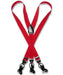 Men'S Red Suspenders For Men Y Shape Back Elastic Button & Clip Convertible