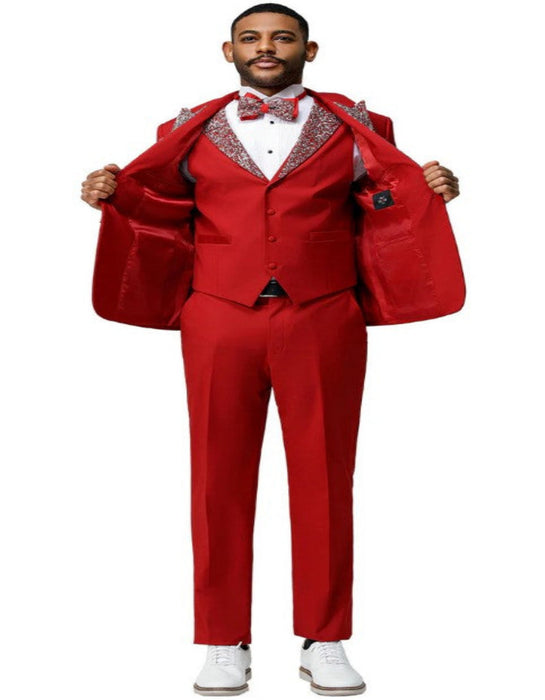 Red and Silver Prom Suit for Every Occasion