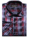 Men'S Fancy Shirts Red/Black(100% Polyester) Flashy Shiny Satin Silky Touch