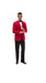 Red And Black Trim Lapel Shawl Tuxedo Suit Jacket & Pants ( Blazer Sport Coat)