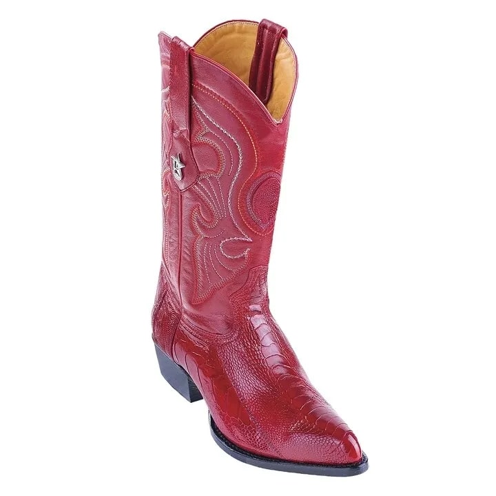 Los Altos Red J-Toe Genuine Ostrich main image 1