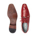 Belvedere Red American Alligator Oxford Plain Toe Lago