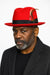 Mens Dress Hat Mens Red/Black Fedora Hat