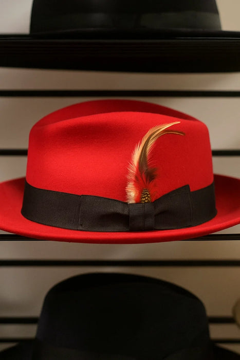Red/Black Fedora Hat