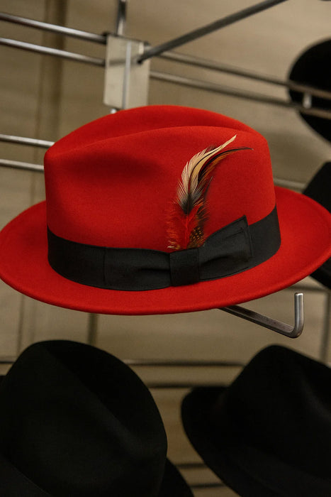 Red/Black Fedora Hat