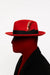 Mens Dress Hat Mens Red/Black Fedora Hat