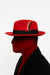 Mens Dress Hat Mens Red/Black Fedora Hat