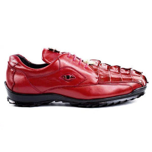 Belvedere Vasco Men's Red Genuine Hornback Crocodile & Soft Calf Sneakers - Image 2