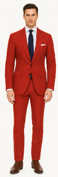 Red Linen Suit