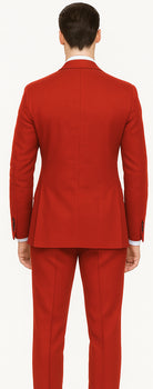 Red Linen Suit