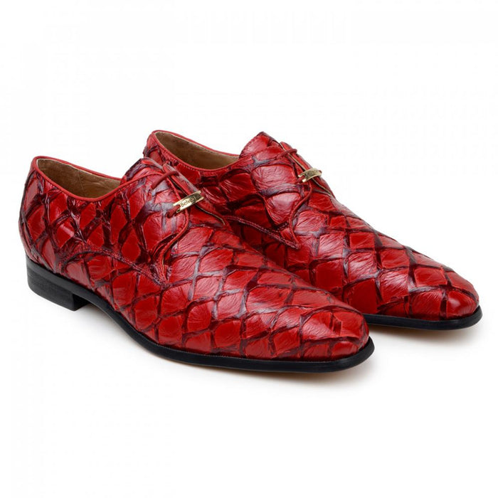 Belvedere Men's Red Pirarucu Dress Shoes Renzo - Image 2