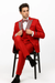 Red Prom Tuxedo - Perfect Wedding Suit Vested Rhinestone Lapelled