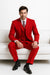 Beautiful  Men's Red Fashion Dress With Nice Cut Smooth Soft Fabric Available in 2 or 3 Buttons Style Regular Classic Cut