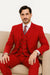 Beautiful  Men's Red Fashion Dress With Nice Cut Smooth Soft Fabric Available in 2 or 3 Buttons Style Regular Classic Cut