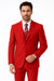 Beautiful  Men's Red Fashion Dress With Nice Cut Smooth Soft Fabric Available in 2 or 3 Buttons Style Regular Classic Cut