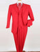 Three Button Suit - Classic Fit Pleated Pants - Mens Three Button Classic Fit Red Vested Suit