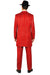 WTXZoot200 Zoot Suit - Pimp Suit - Zuit Suit AMM282 SHIMMERY GANGSTER Black And Bold Pronounce Red ~ White Pinstripe Fashion Long  Pre Order September/1/2020