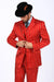 WTXZoot200 Zoot Suit - Pimp Suit - Zuit Suit AMM282 SHIMMERY GANGSTER Black And Bold Pronounce Red ~ White Pinstripe Fashion Long  Pre Order September/1/2020