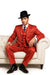 WTXZoot200 Zoot Suit - Pimp Suit - Zuit Suit AMM282 SHIMMERY GANGSTER Black And Bold Pronounce Red ~ White Pinstripe Fashion Long  Pre Order September/1/2020