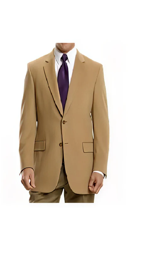 Tan Mens Winter Blazer - Cashmere and Winter Fabric Dress Jacket $99UP