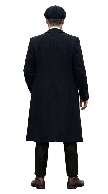 Men’s 1920s Peaky Blinders Style Vested Suit, English Gangster Outfit with Overcoat and Hat