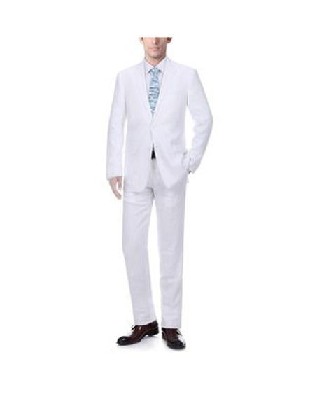 Renoir Suits - Renoir Fashion Mens Shawl Lapel  Light Grey Slim Fit Two-piece Tuxedo main image 1