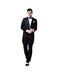 Renoir Suits - Renoir Fashion Verno Men'S Double Breasted Peak Lapel Black Full Dress 2-Piece Tuxedo