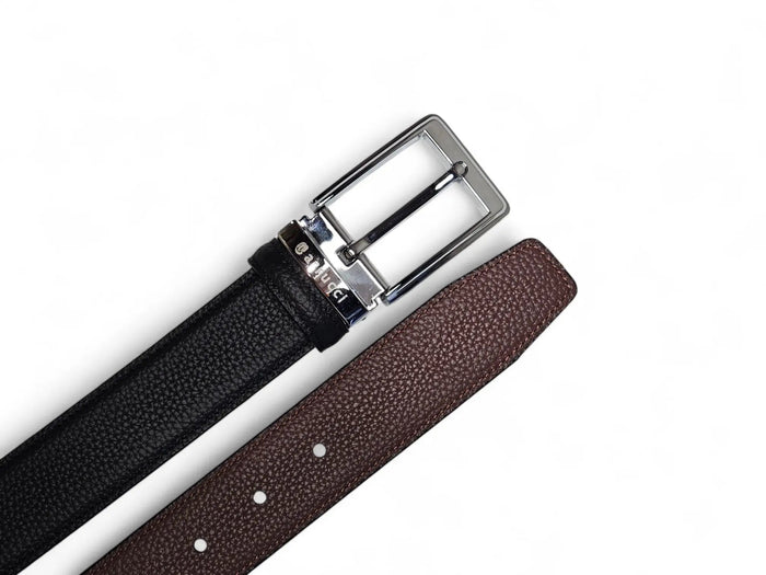Carrucci Reversible Belt in Pebble Leather