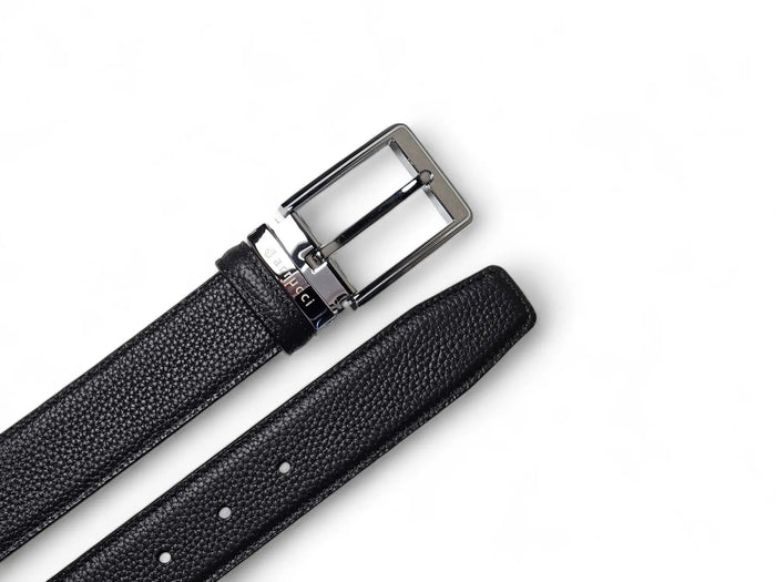 Carrucci Reversible Belt in Pebble Leather