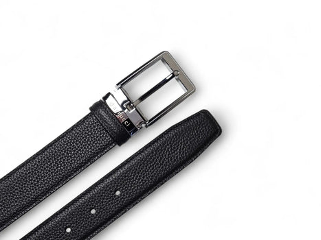 Carrucci Reversible Belt in Pebble Leather