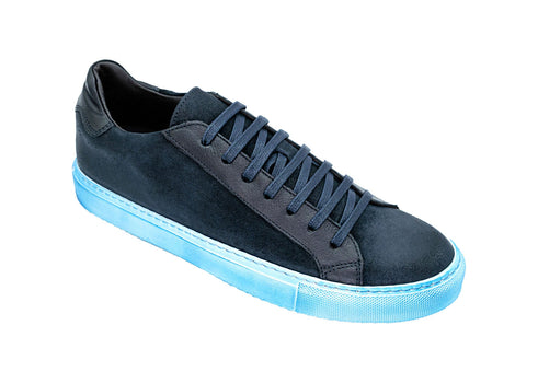Belvedere Rino Blue Ostrich Leather Dress Shoe