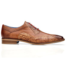 Men's Belvedere Roberto Calf & Alligator Wingtip Dress Shoe – Antique Saddle