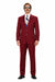 Ron Burgundy Suit - Light Burgundy Color Vested Suit