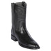 Los Altos Men's Genuine Lizard Teju Skin Black Roper Boots