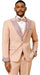 Rose Gold Prom Tuxedo - Perfect Wedding Suit Vested Rhinestone Lapelled