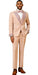 Rose Gold Prom Tuxedo - Perfect Wedding Suit Vested Rhinestone Lapelled