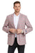 Saco vaquero - Western Sport Coat - Western Blazer - Men's Two Button Business Casual Double Windowpane Sport Coat In Rose Pink