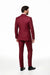 Rossi Man BOND RM1777 Slim Fit 3-Piece Red Suit – Modern Tailored Suit for Men