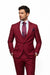 Rossi Man BOND RM1777 Slim Fit 3-Piece Red Suit – Modern Tailored Suit for Men