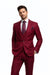 Rossi Man BOND RM1777 Slim Fit 3-Piece Red Suit – Modern Tailored Suit for Men