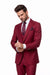 Rossi Man BOND RM1777 Slim Fit 3-Piece Red Suit – Modern Tailored Suit for Men